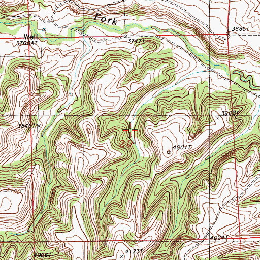 Topographic Map of A H Claim Mine, WY