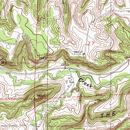 Topographic Map of Oak Creek Two Mine, WY