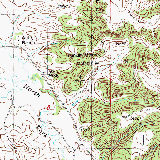 Topographic Map of Sisson Mine, WY