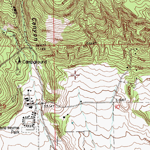 Topographic Map of Summit Materials Quarry Mine, WY
