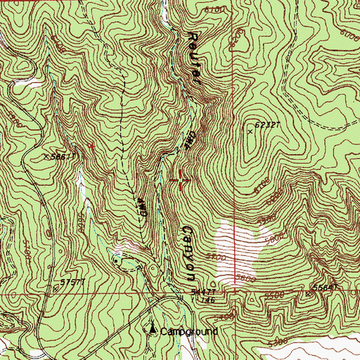 Topographic Map of Bear Lodge Mining District Mine, WY