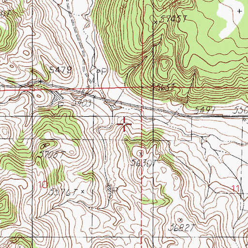 Topographic Map of Harriet Peterson Number Two Mine, WY