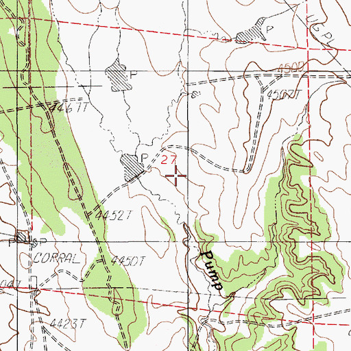 Topographic Map of Jerome Area Mine, WY