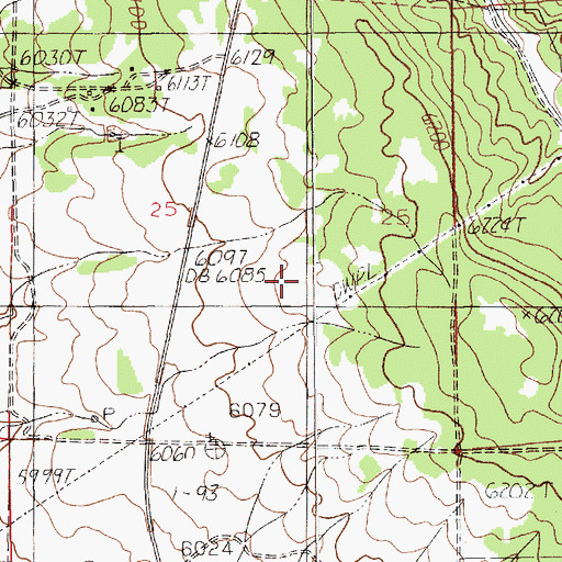 Topographic Map of Miller Quarry Mine, WY