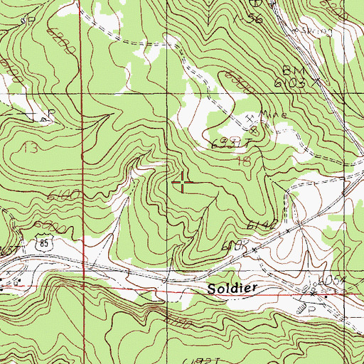 Topographic Map of Rawhauser Quarry Mine, WY