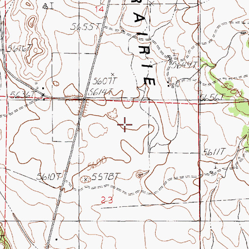Topographic Map of Roundhouse Mine, WY