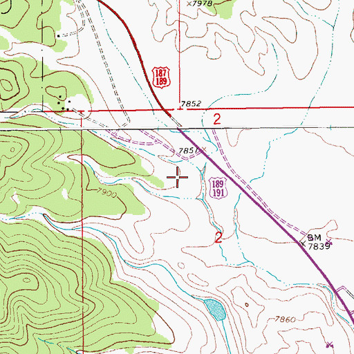 Topographic Map of Franz Pit Mine, WY