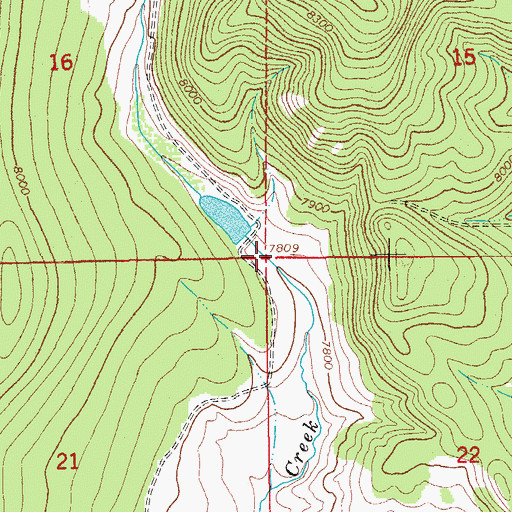 Topographic Map of Lot Two Pit Mine, WY