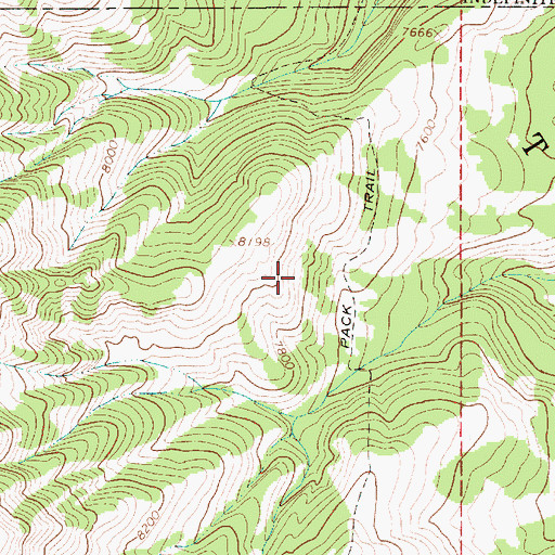 Topographic Map of Budd Prospect Mine, WY