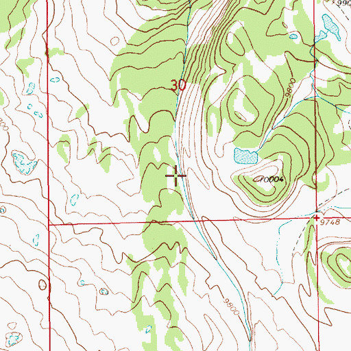 Topographic Map of Tosi Creek Basin Mine, WY