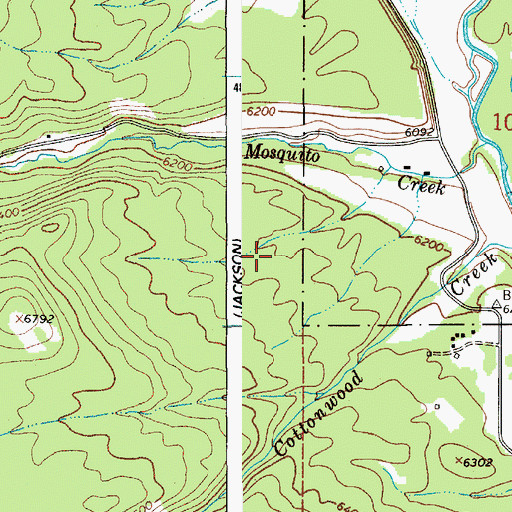 Topographic Map of Crescent H Fall Creek Pit Mine, WY
