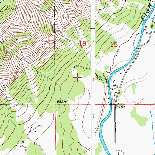 Topographic Map of Tucker Pit Mine, WY