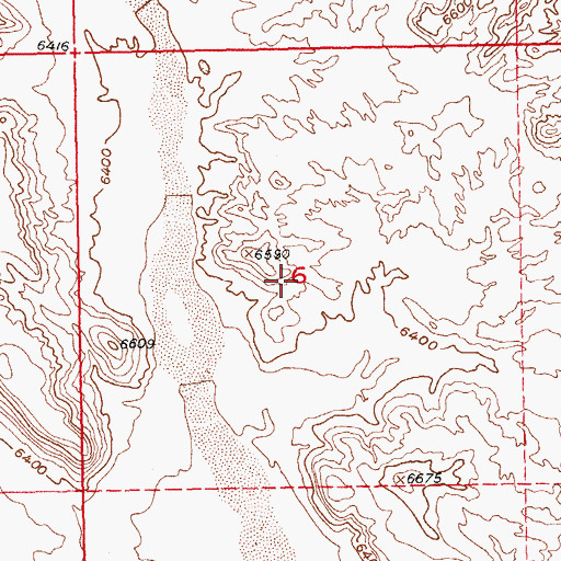 Topographic Map of Sand Draw Mine, WY