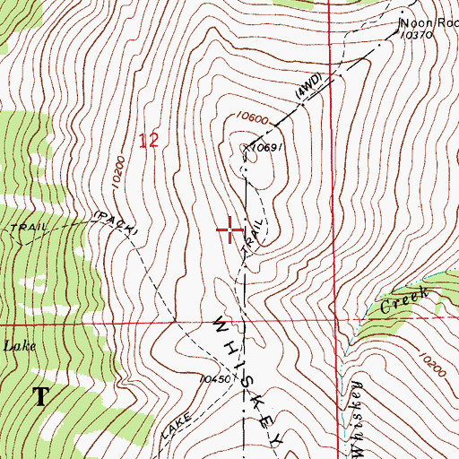Topographic Map of East Fork Mine, WY
