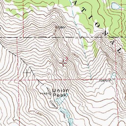 Topographic Map of Long Shot Number Four Mine, WY