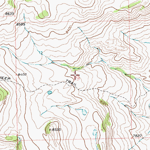 Topographic Map of Absaroka Mountains Number One Mine, WY
