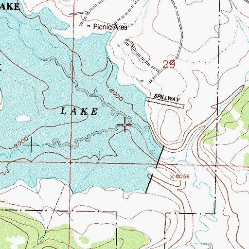 Topographic Map of Mill Creek, CO