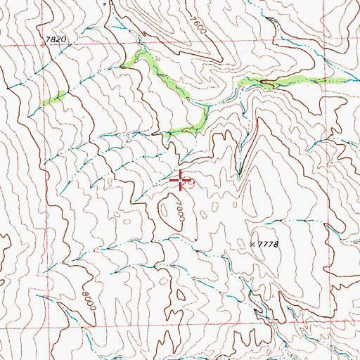 Topographic Map of Absaroka Mountains Number Two Mine, WY