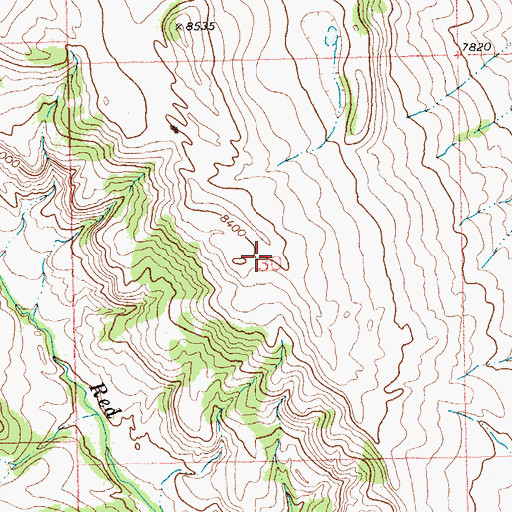 Topographic Map of Absaroka Mountains Number Three Mine, WY