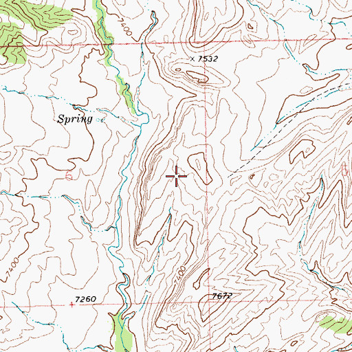Topographic Map of Red Creek Number Two Mine, WY