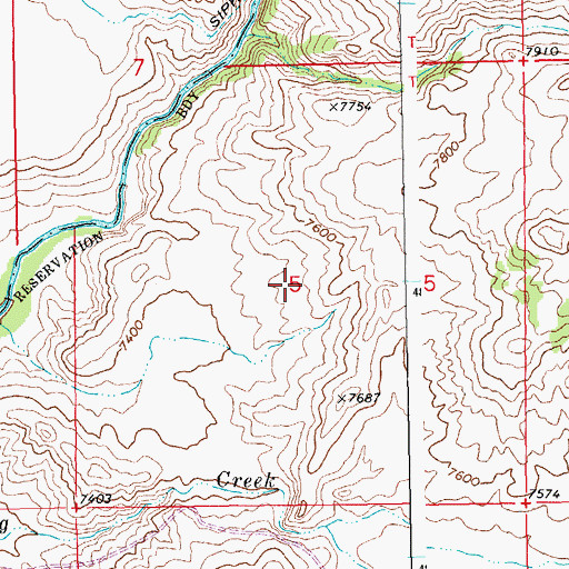 Topographic Map of Abernathy Deposit Number Four Mine, WY