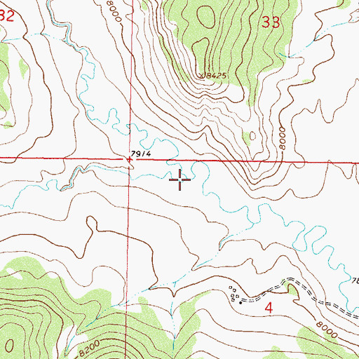 Topographic Map of Red Creek, CO