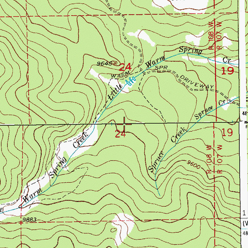 Topographic Map of Dubois Claim Mine, WY