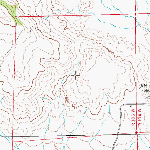 Topographic Map of East Fork Wind River Mine, WY