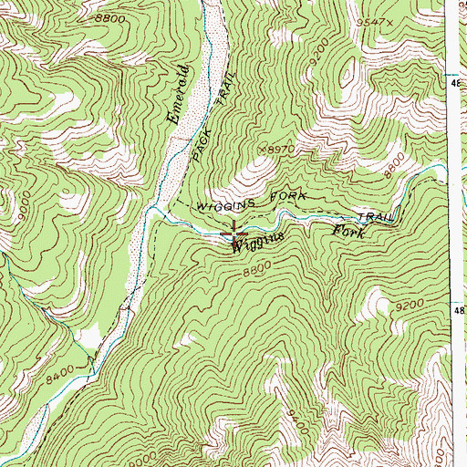 Topographic Map of Kirwin Mine, WY