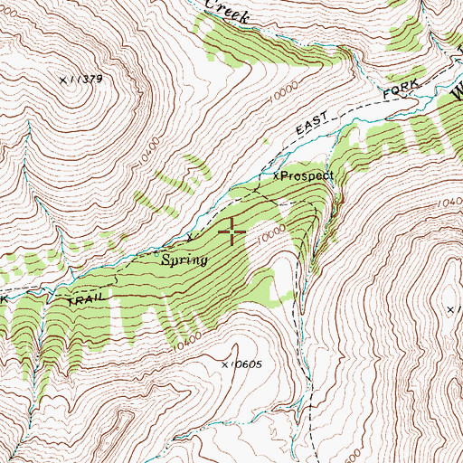 Topographic Map of Kirwin District Mine, WY