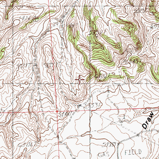 Topographic Map of Dickies Number One Mine, WY
