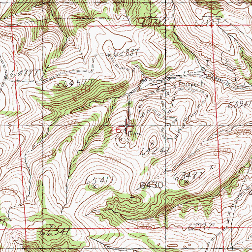 Topographic Map of Spring Gulch Mine, WY