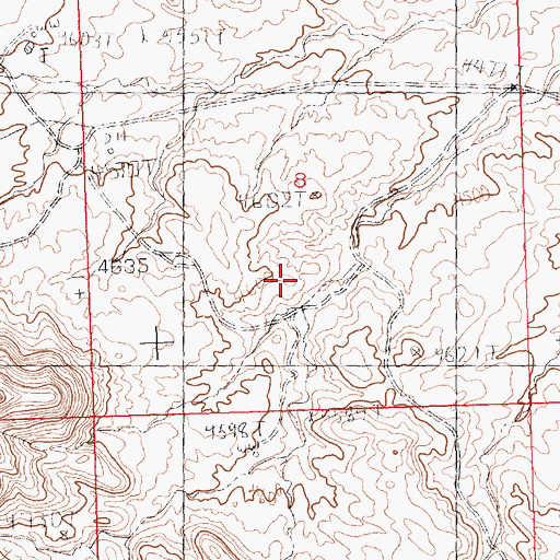 Topographic Map of Burnell Number Three Mine, WY