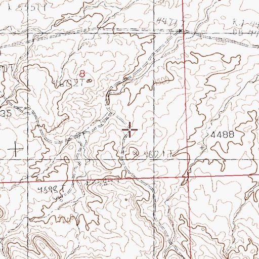 Topographic Map of Burnell Number Four Mine, WY