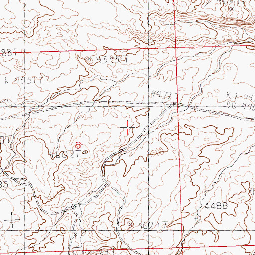 Topographic Map of Burnell Number Six Mine, WY
