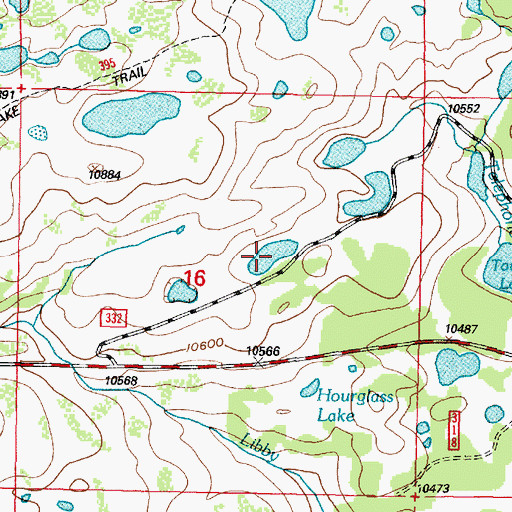 Topographic Map of Jeep Lake, WY