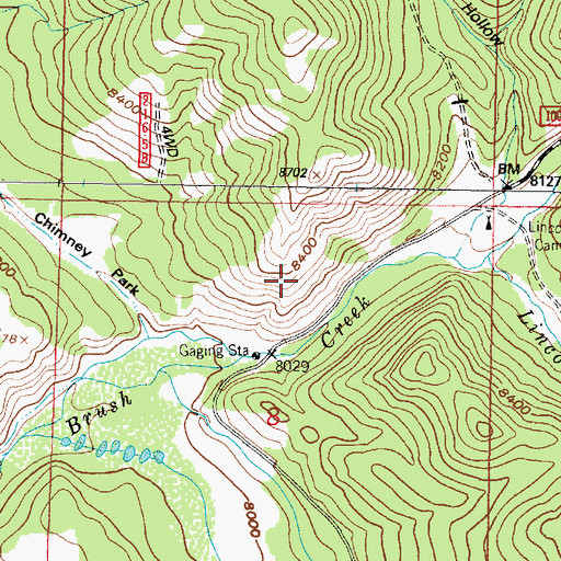Topographic Map of Lincoln Park, WY