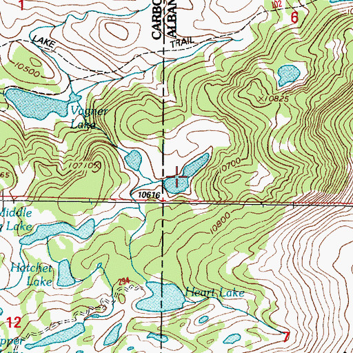Topographic Map of Little Long Lake, WY