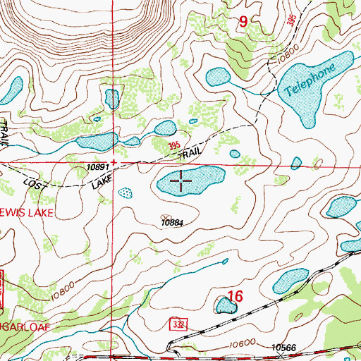 Topographic Map of Pinchot Lake, WY