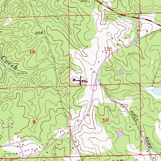 Topographic Map of Arlington Christian School, GA