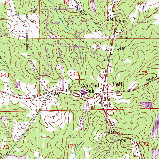 Topographic Map of Cliftondale Park, GA