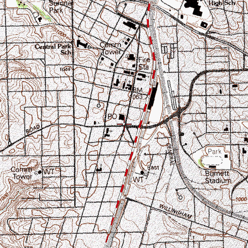 Topographic Map of East Point Branch Atlanta Post Office, GA