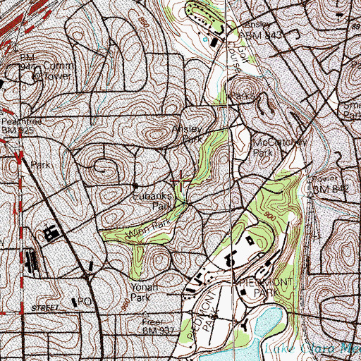 Topographic Map of Eubanks Park, GA
