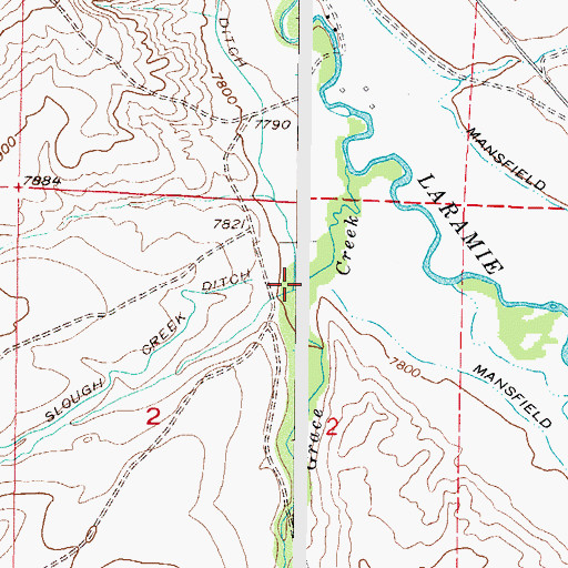 Topographic Map of Slough Creek, CO