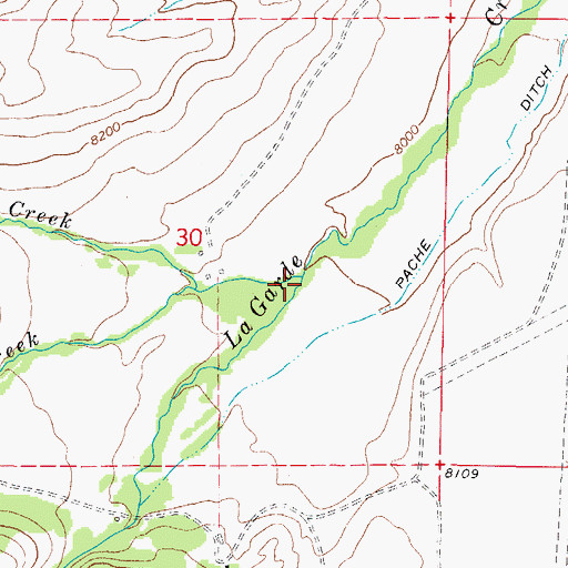 Topographic Map of Jenkins Creek, CO