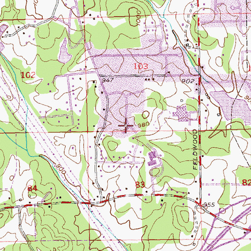 Topographic Map of Muir Woods, GA