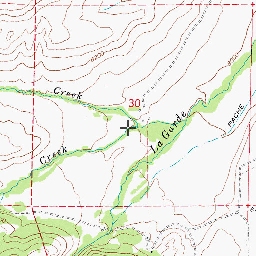 Topographic Map of Little Jenkins Creek, CO
