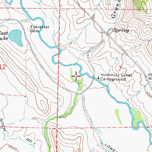 Topographic Map of Forrester Creek, CO