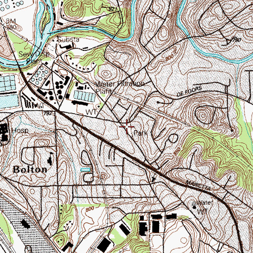 Topographic Map of Pine Grove Park, GA
