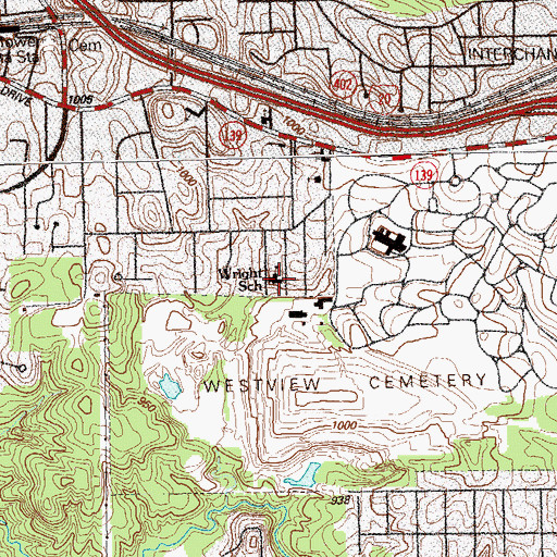 Topographic Map of Rosalie Wright Elementary School, GA
